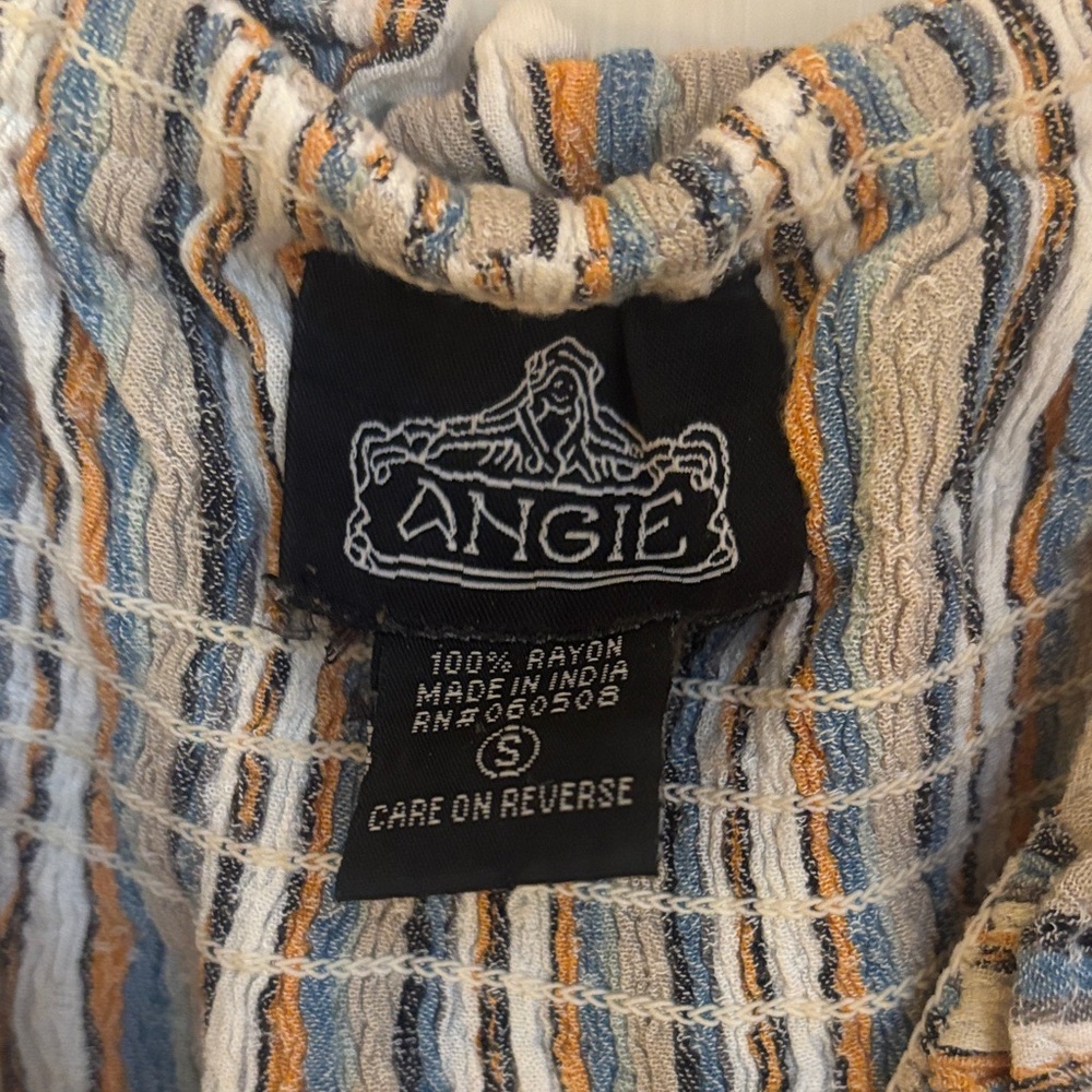 Angie Multicolor Striped Ruffle Blouse - Picture 2 of 3